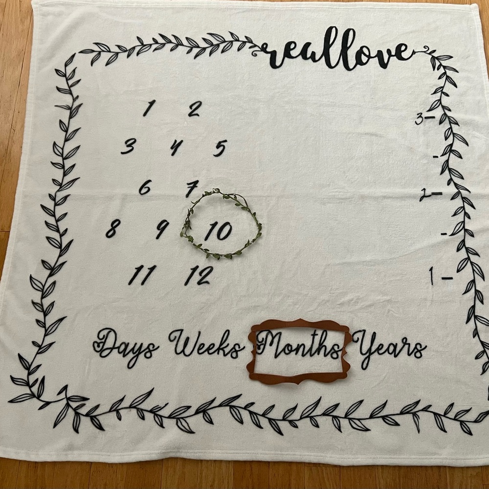 BRAND NEW: Baby Monthly Milestone Blanket Boy or Girl